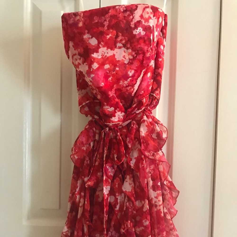 Short Pink Floral Dress